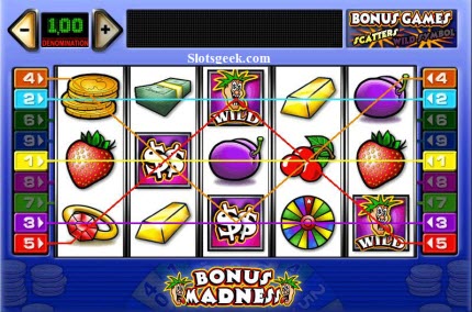 Free Bonus Madness Slot Machine
