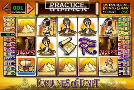 Free Fortunes of Egypt Slots