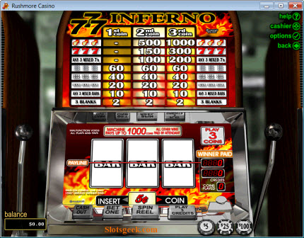 Triple 7 Inferno Slots